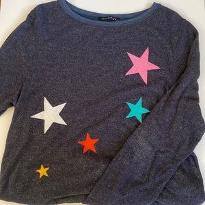 Wildfox Navy Multicolor Star Sweater
